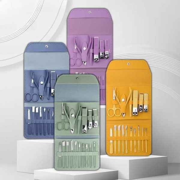 Nail Cutter & Manicure Set – Stainless Steel Grooming Kit 16-in-1 - MustBuy.pk