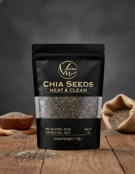 Chia Seeds – 100% Pure, High-Fiber Superfood | Omega-3, Protein & Antioxidant-Rich Energy Boost