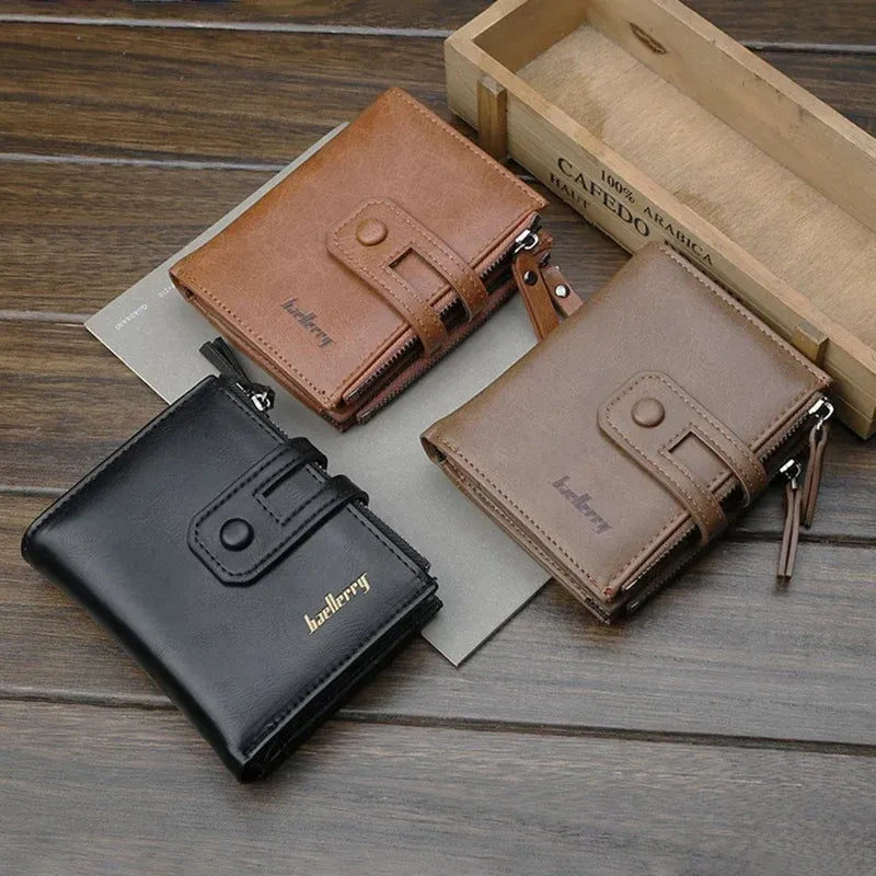 Premium Handcrafted Buffalo Leather Trifold Wallet - Slim Bifold Card Holder