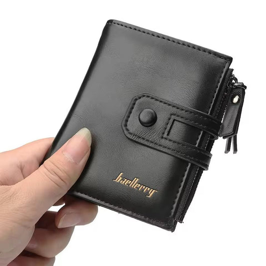 Premium Handcrafted Buffalo Leather Trifold Wallet - Slim Bifold Card Holder