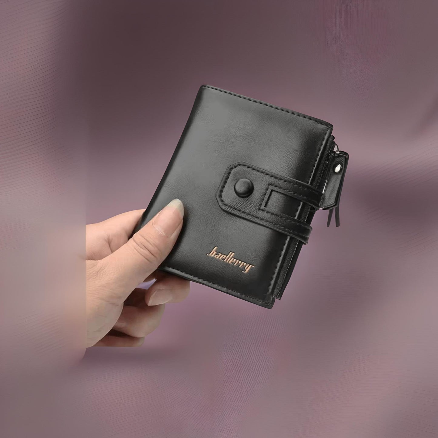 Premium Handcrafted Buffalo Leather Trifold Wallet - Slim Bifold Card Holder