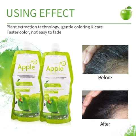 Apple Ammonia Free 2-in-1 Black Hair Cream – 100% Organic - MustBuy.pk