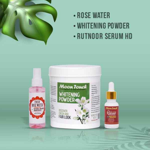 Secret Whitening Deal (3-in-1 Kit) – Brightening Powder, HD Serum & Rose - MustBuy.pk