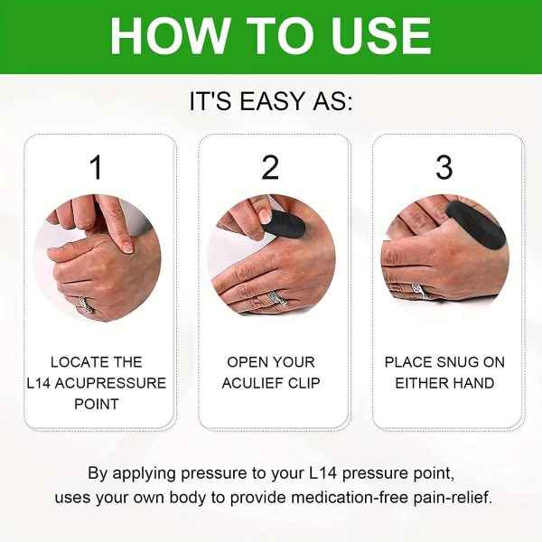 LI4 Acupressure Point Clip – Natural Sugar Control, Headache Relief &Stress Reduction - MustBuy.pk