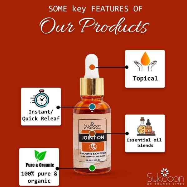 Sukoon Joint-On Essential Oil Blend – Natural Relief for Joint & Muscle Pain (30ml) - MustBuy.pk