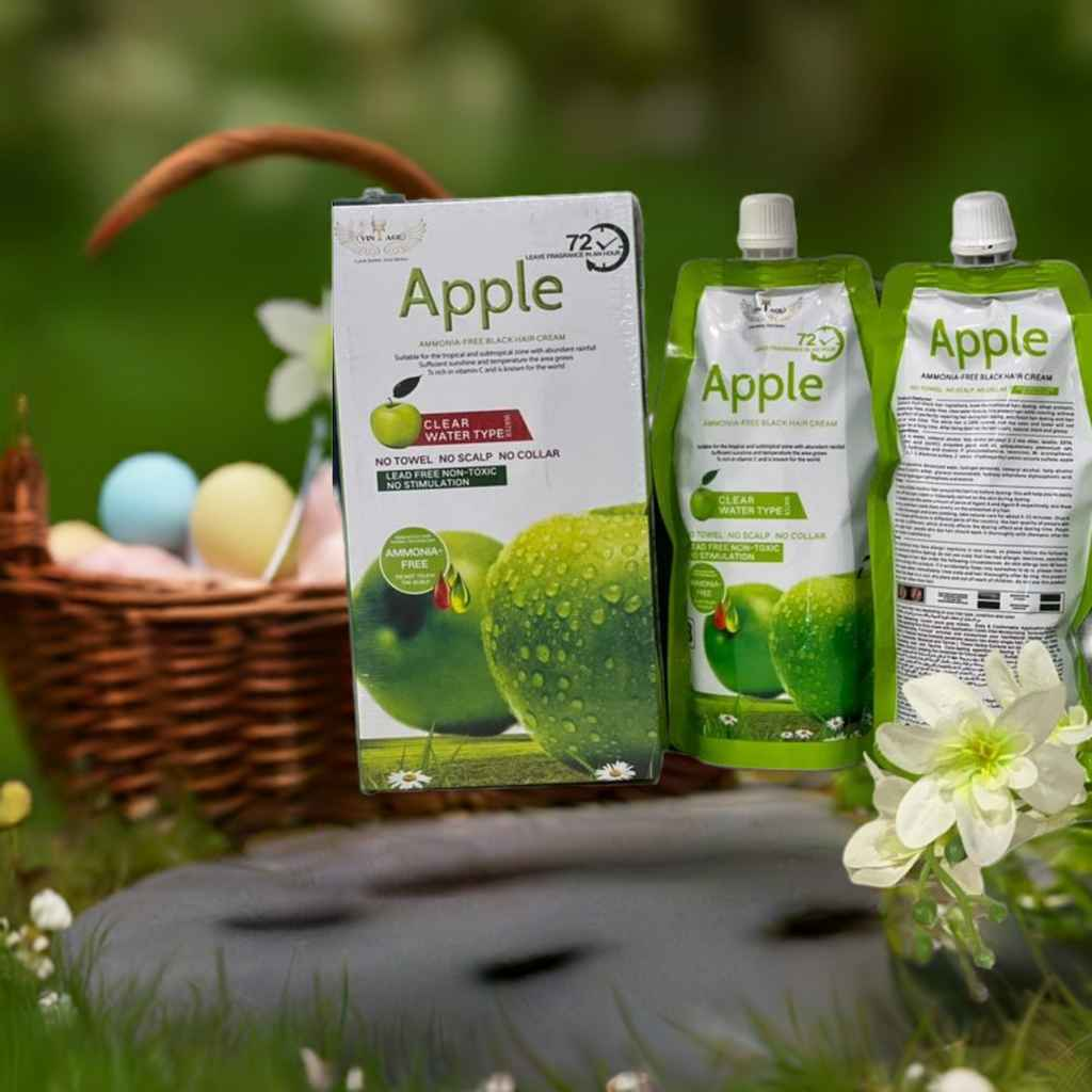 Apple Ammonia Free 2-in-1 Black Hair Cream – 100% Organic - MustBuy.pk