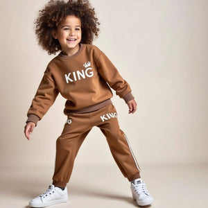 2 Pcs Boy's Polyester Printed Tracksuit