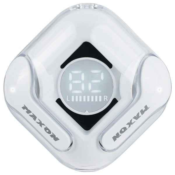 Maxon B-300 Crystal Wireless Earbuds – Bluetooth 5.3, Hi-Fi Bass, 5-Hour Playtime