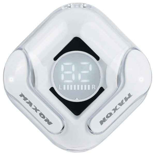 Maxon B-300 Crystal Wireless Earbuds – Bluetooth 5.3, Hi-Fi Bass, 5-Hour Playtime