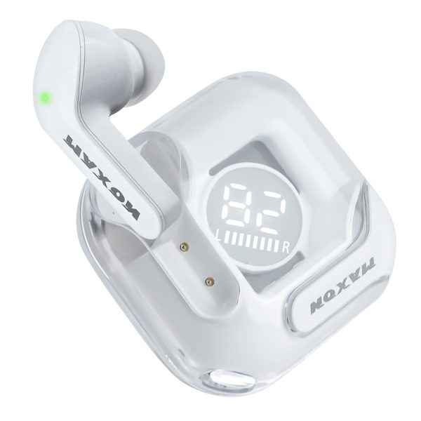 Maxon B-300 Crystal Wireless Earbuds – Bluetooth 5.3, Hi-Fi Bass, 5-Hour Playtime