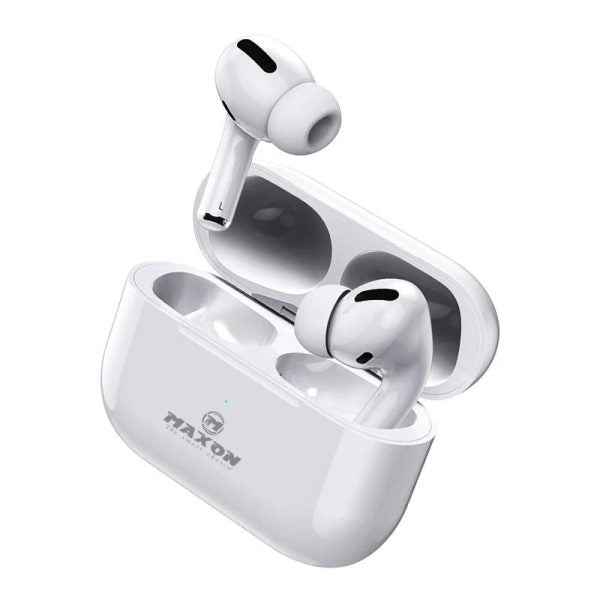 Maxon Pro 04 Generation 02 Wireless Earbuds – White | Bluetooth 5.3 | High-Quality Sound & Extended Battery Life