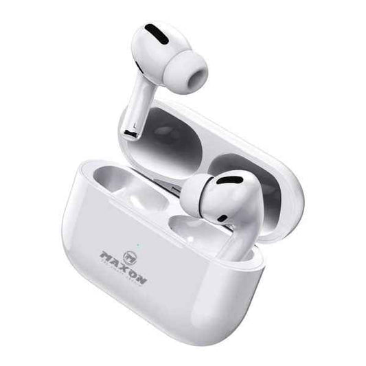 Maxon Pro 04 Generation 02 Wireless Earbuds – White | Bluetooth 5.3 | High-Quality Sound & Extended Battery Life