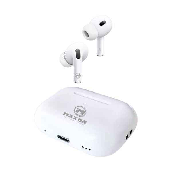 Maxon Pro 04 Generation 02 Wireless Earbuds – White | Bluetooth 5.3 | High-Quality Sound & Extended Battery Life