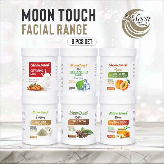 Moon Touch Facial Range 6Pcs – Complete Skincare Kit for Radiant, Glowing Skin - MustBuy.pk