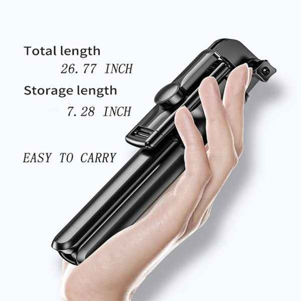 Bluetooth Selfie Stick with Tripod – 360° Foldable Mobile Holder - MustBuy.pk
