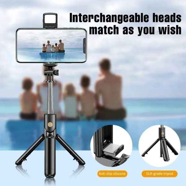 Bluetooth Selfie Stick with Tripod – 360° Foldable Mobile Holder - MustBuy.pk