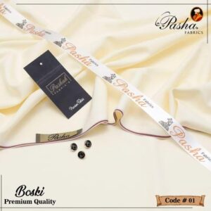 Men’s Unstitched Boski Suit – Plain, Premium Feel, Ready to Stitch