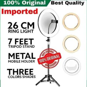 LED Ring Light with Tripod & Holder - 7ft Mobile Stand